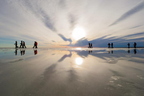 Snowshoeing on the Baltic Sea